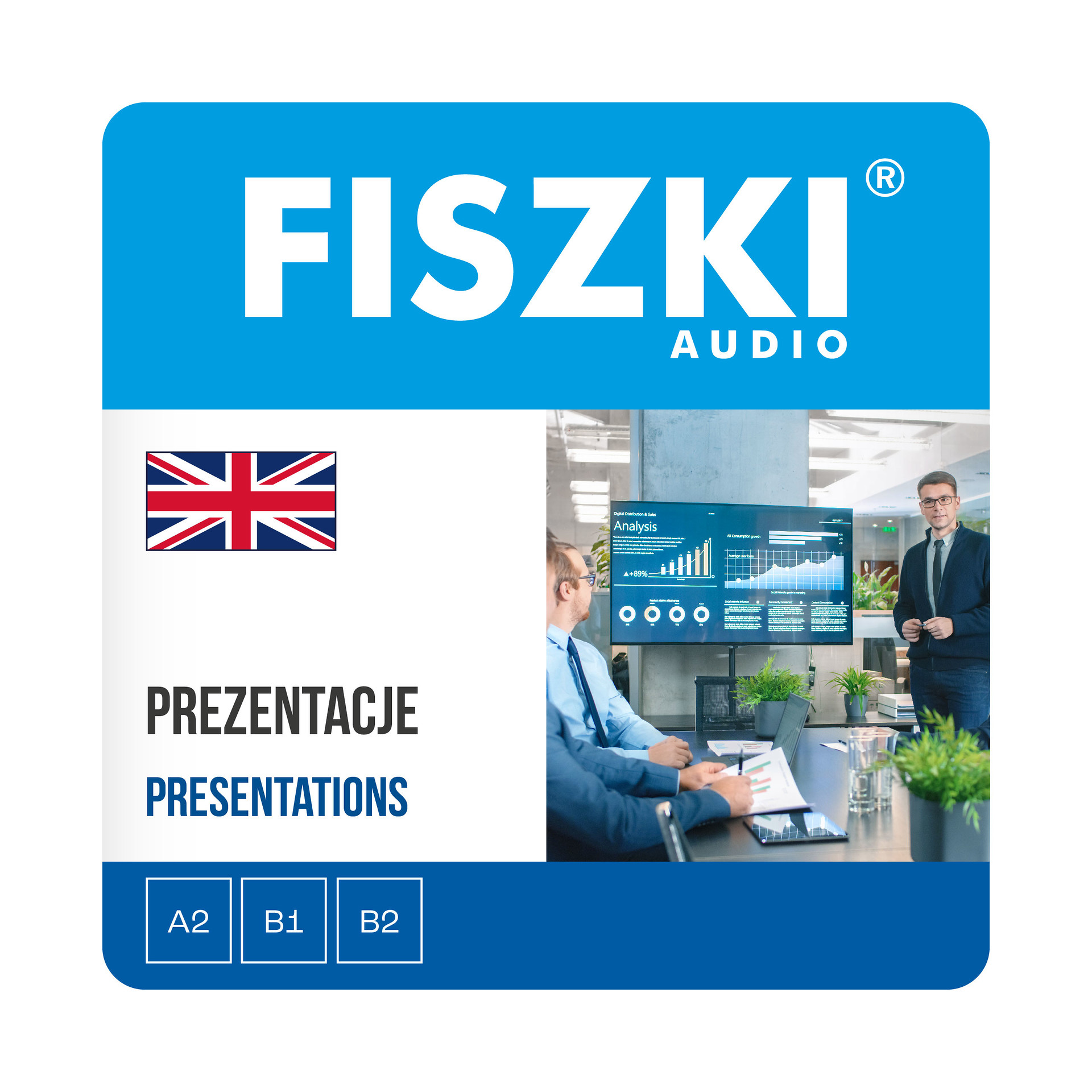 Kurs audio (audiobook mp3) - język angielski - Biznes - Prezentacje (poziom A2-B2)