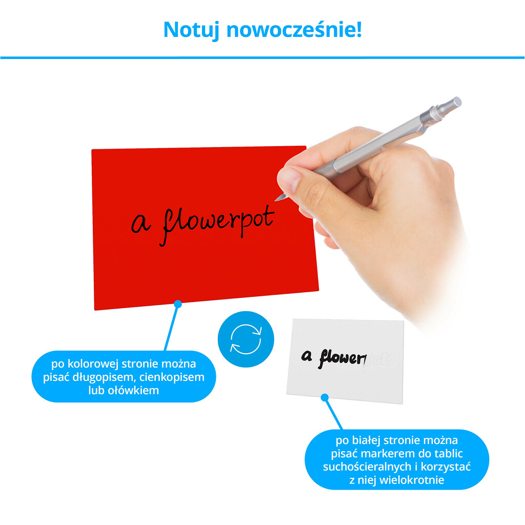 Przyczepki - przykładowa samodzielnie zapisana karteczka