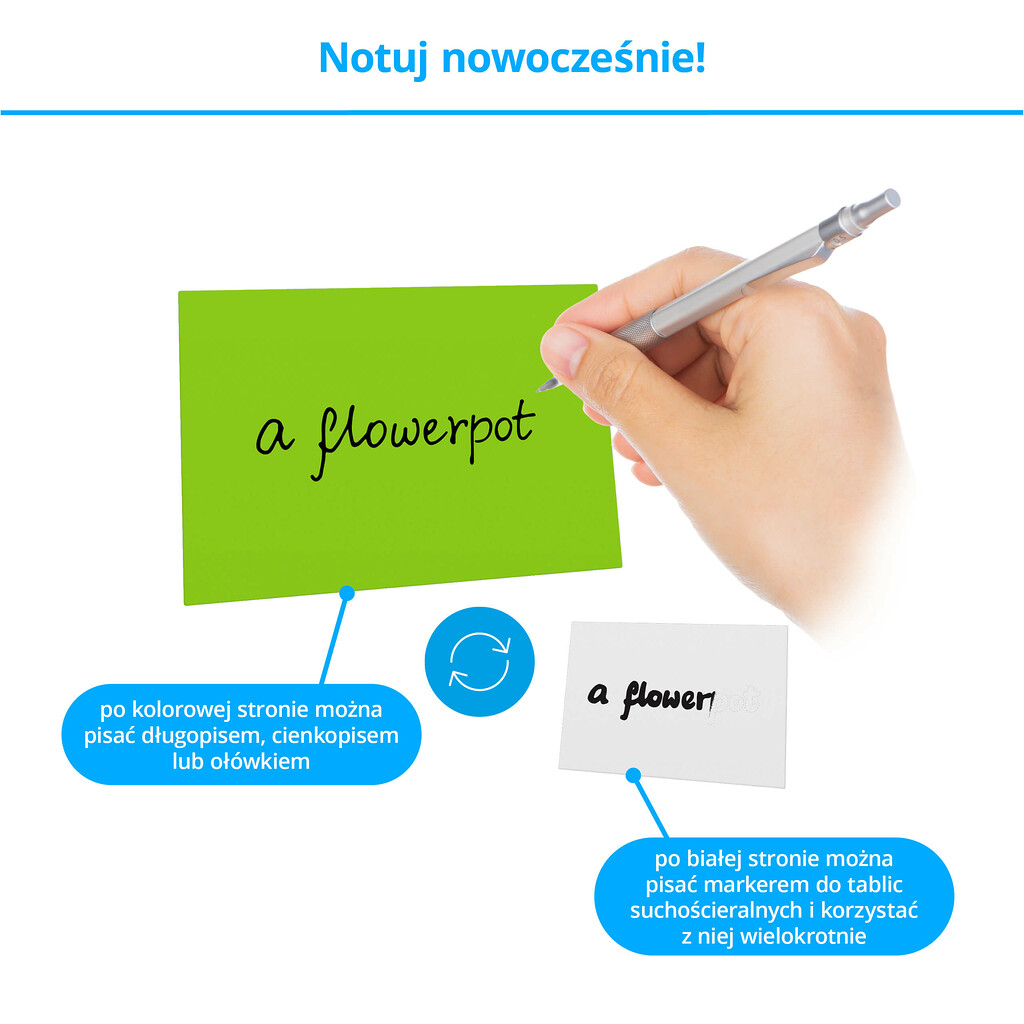 Przyczepki - przykładowa samodzielnie zapisana karteczka