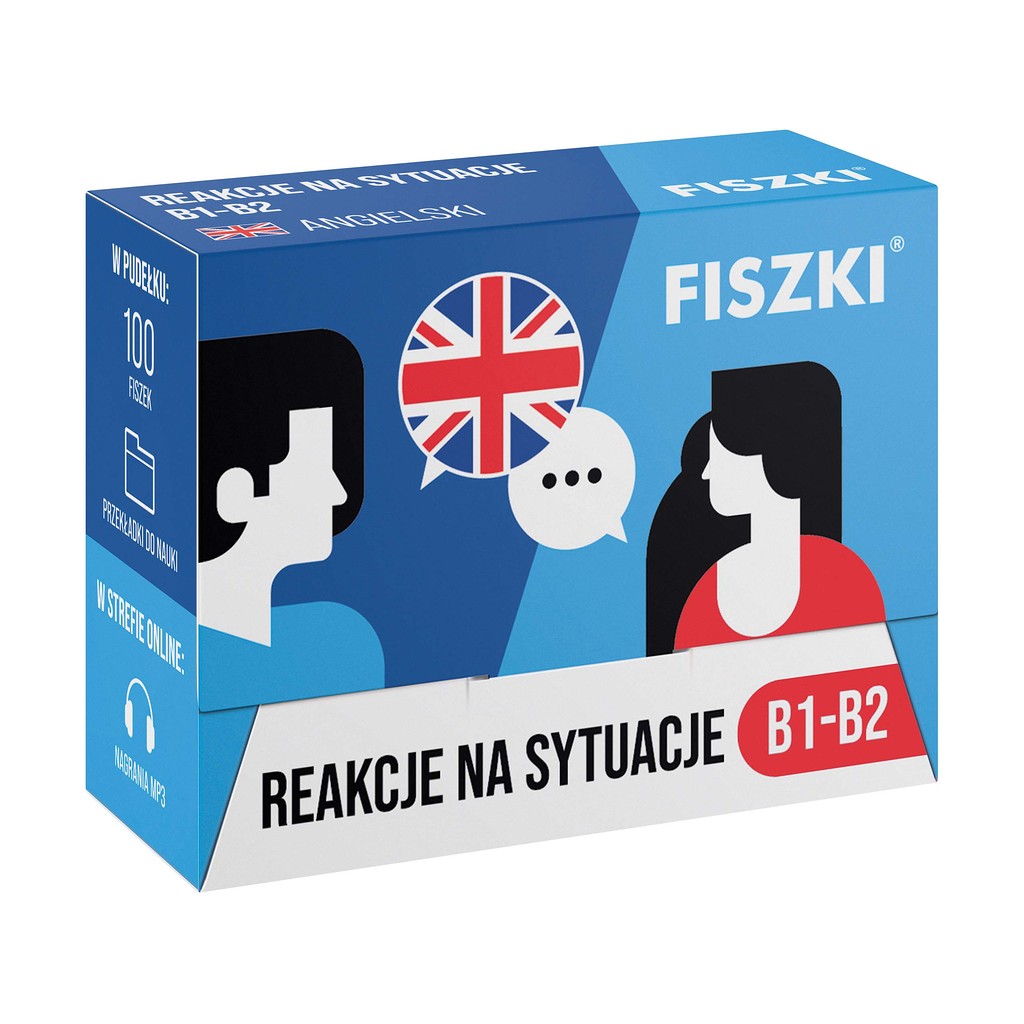 Fiszki - język angielski - reakcje na sytuacje B1-B2 - skuteczna i szybka metoda nauki języka angielskiego