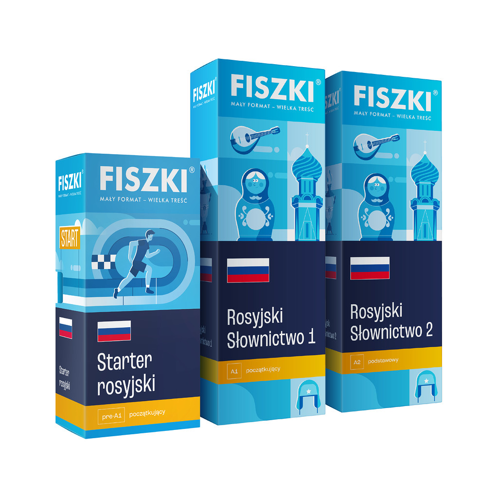 Zestaw fiszek - Rosyjski dla początkujących - skuteczna i szybka metoda nauki języka rosyjskiego