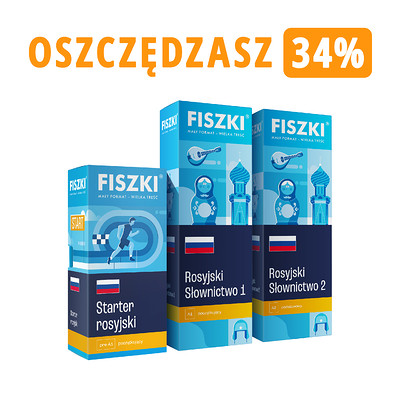 Zestaw fiszek - ROSYJSKI DLA POCZĄTKUJĄCYCH - oszczędzasz 108 zł!
