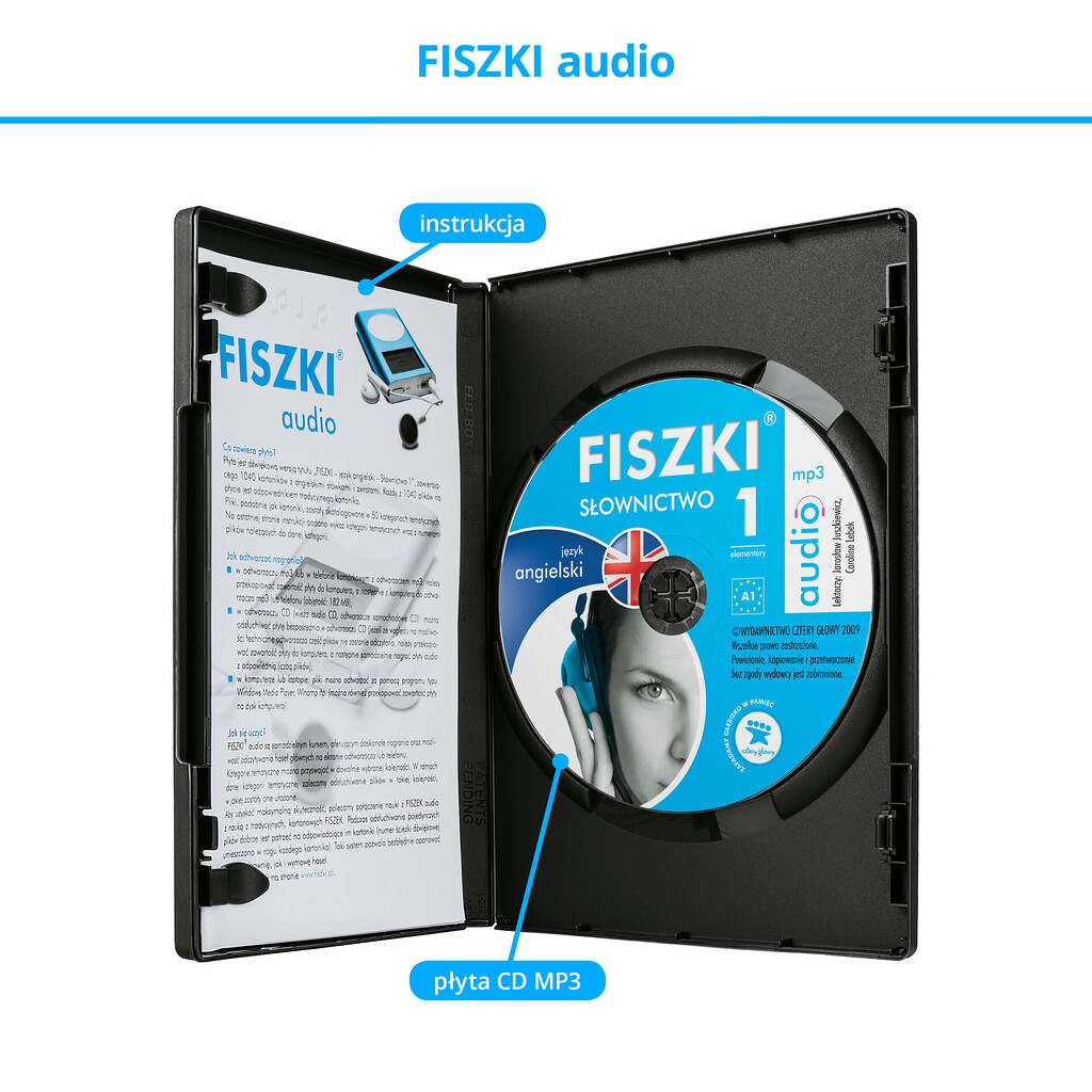 Fiszki audio - płyta do szybkiej nauki języka angielskiego na poziomie podstawowym