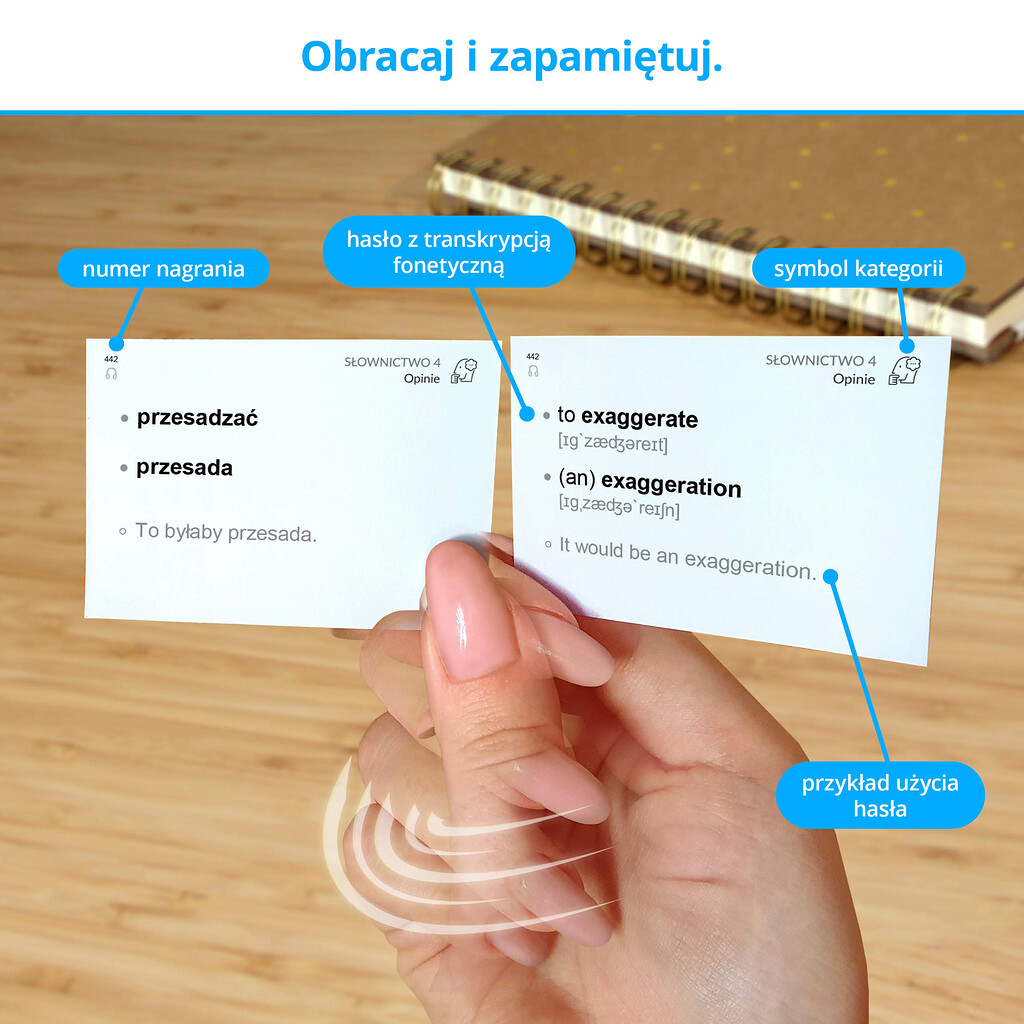Fiszki - kartoniki do skutecznej nauki języka angielskiego na poziomie średnio zaawansowanym