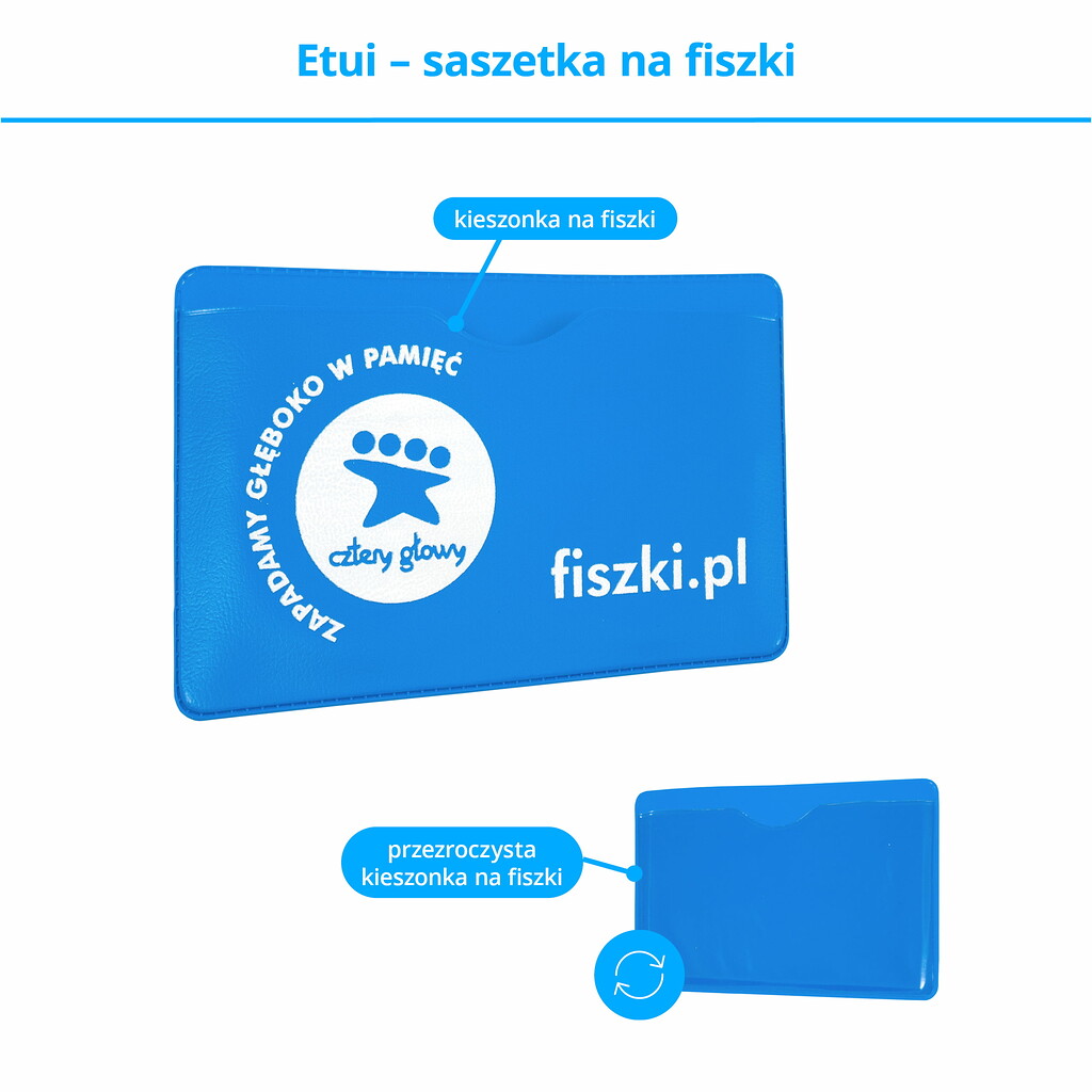 Etui - saszetka, dzięki której wybrane fiszki można mieć zawsze przy sobie