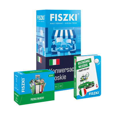 Zestaw fiszek - Włoski dla podróżników - skuteczna i szybka metoda nauki języka włoskiego