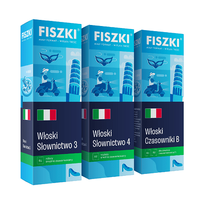 Zestaw fiszek - Włoski dla średnio zaawansowanych - skuteczna i szybka metoda nauki języka włoskiego
