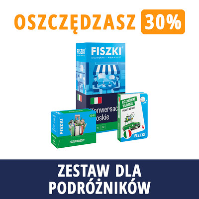 Zestaw fiszek - WŁOSKI DLA PODRÓŻNIKÓW - oszczędzasz 38 zł!