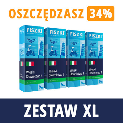 Zestaw fiszek - WŁOSKI XL - oszczędzasz 167 zł!