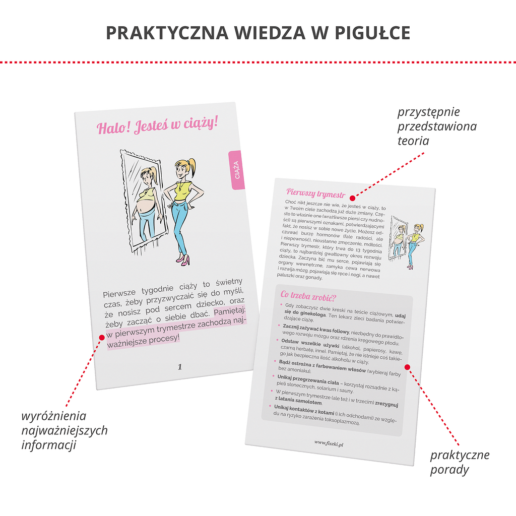 Seria Mądry Rodzic - karty prezentujące praktyczne porady dla przyszłych i obecnych rodziców
