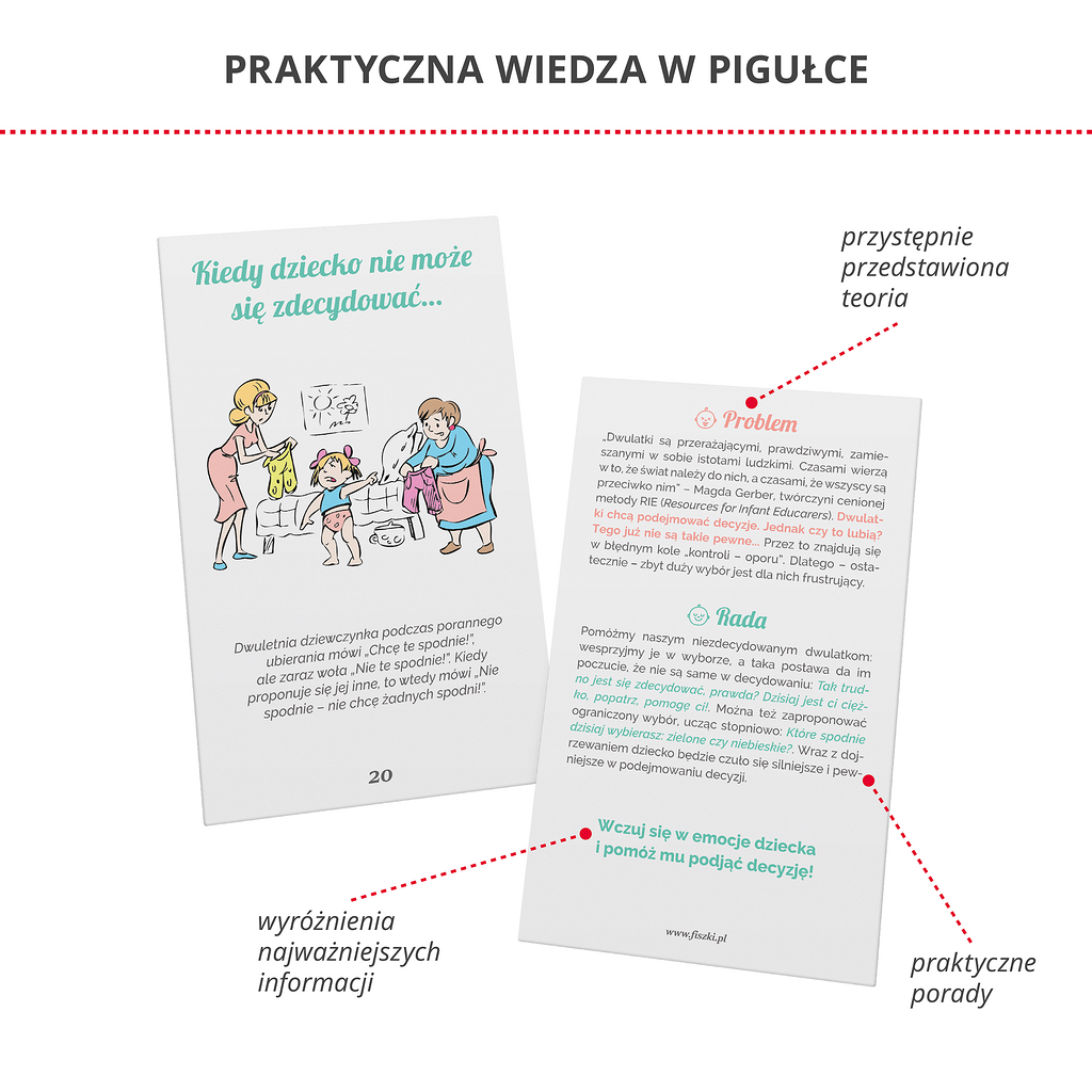Seria Mądry Rodzic - karty prezentujące praktyczne porady dla przyszłych i obecnych rodziców
