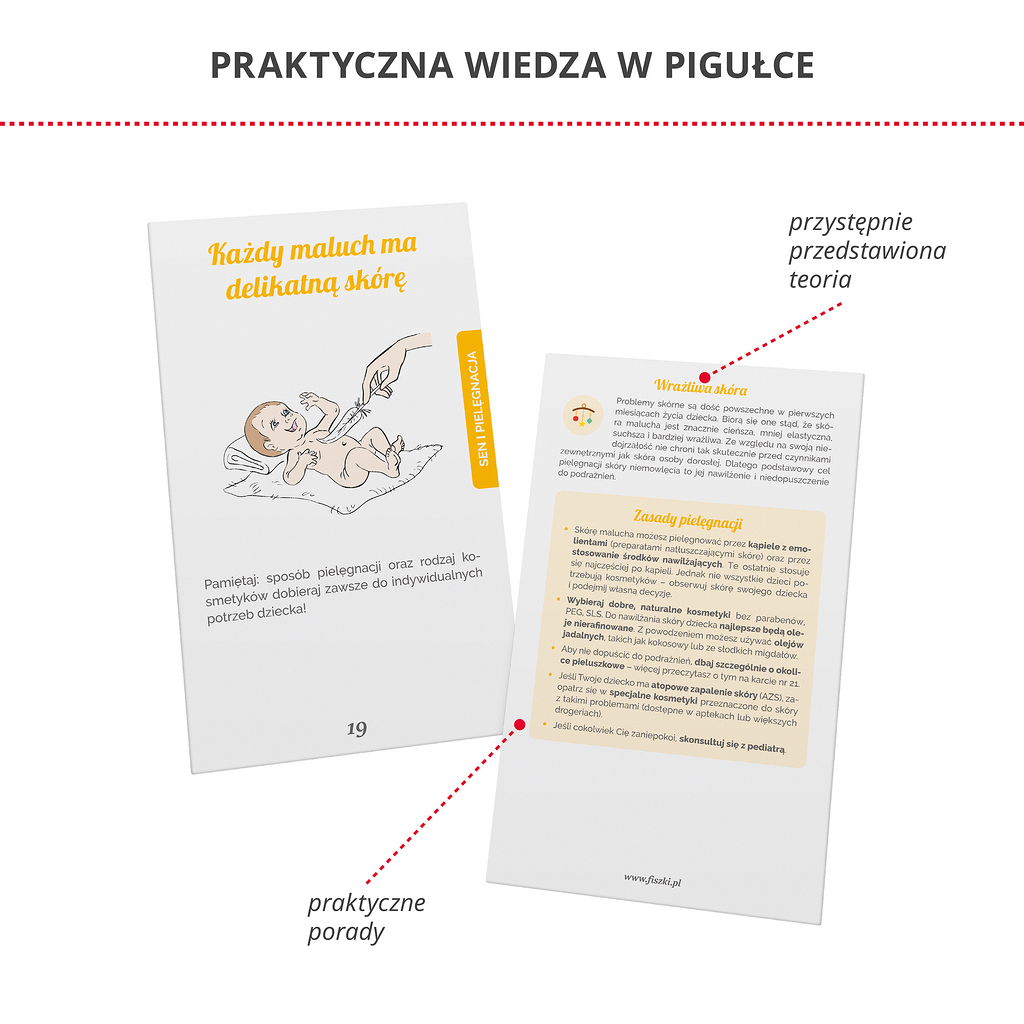 Seria Mądry Rodzic - karty prezentujące praktyczne porady dla przyszłych i obecnych rodziców